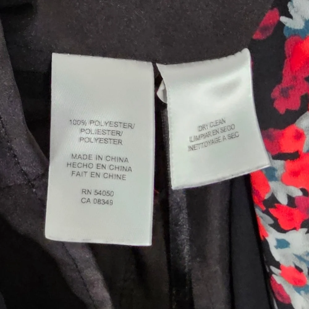 Nine West Floral Dress Black and Red Size 12 - Picture 8 of 11